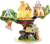 Any 1 DIY 3D Puzzle Building Set -Easy-to-Assemble Architecture Toy for Kids, Best Return Gift (Multicolor, 4 Sheets)